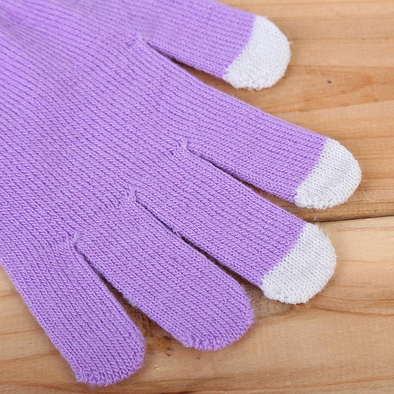 K-Pop Demon Hunters Girls Boys Gloves Cartoon Letter Adult Screen Gloved Winter Warm Anime Accessories Kids Birthday Cute Gifts