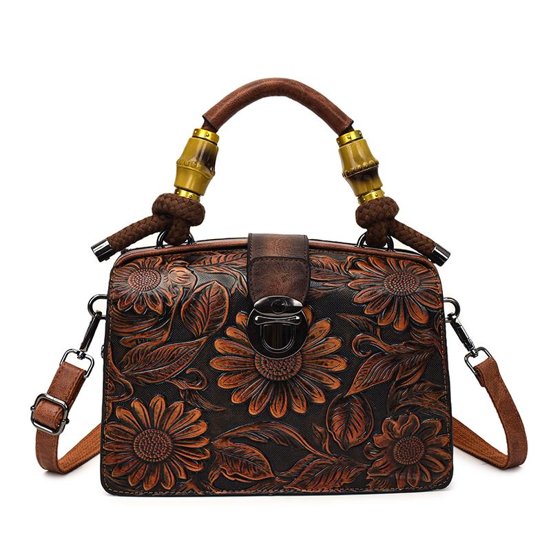 Borse a Mano Artigianali Vintage Goffrate per Donna Pelle PU di Alta Qualità Borse a Spalla Crossbody da Donna Borse Tote da Pendolarismo