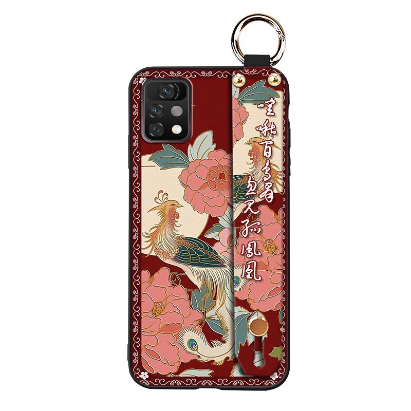 Shockproof Elderly lady Phone Case For UMIDIGI A11 Pro Max Chinese style Durable Phone Holder Waterproof Soft case Ring