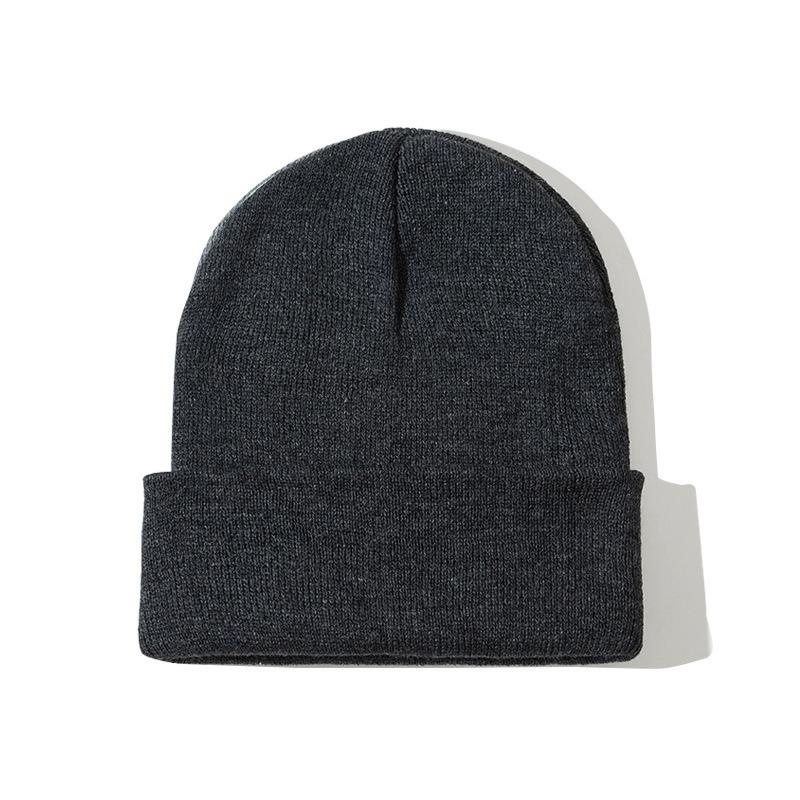 Gram Solid Color O Knitted Hat Autumn and Winter Cold Hat Warm Hat Women's Versatile Pullover Hat