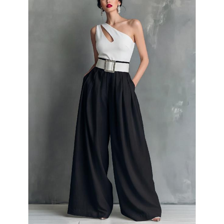 

2026 Spring/Summer New Fashion Versatile High-Waisted Loose Solid Color Casual Trousers XXL чорний