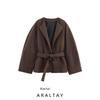 Araltay New Arrival Fashion Style Women's Clothing Fashion All-Match Casual Linen Belt Kimono Coat 8426329
