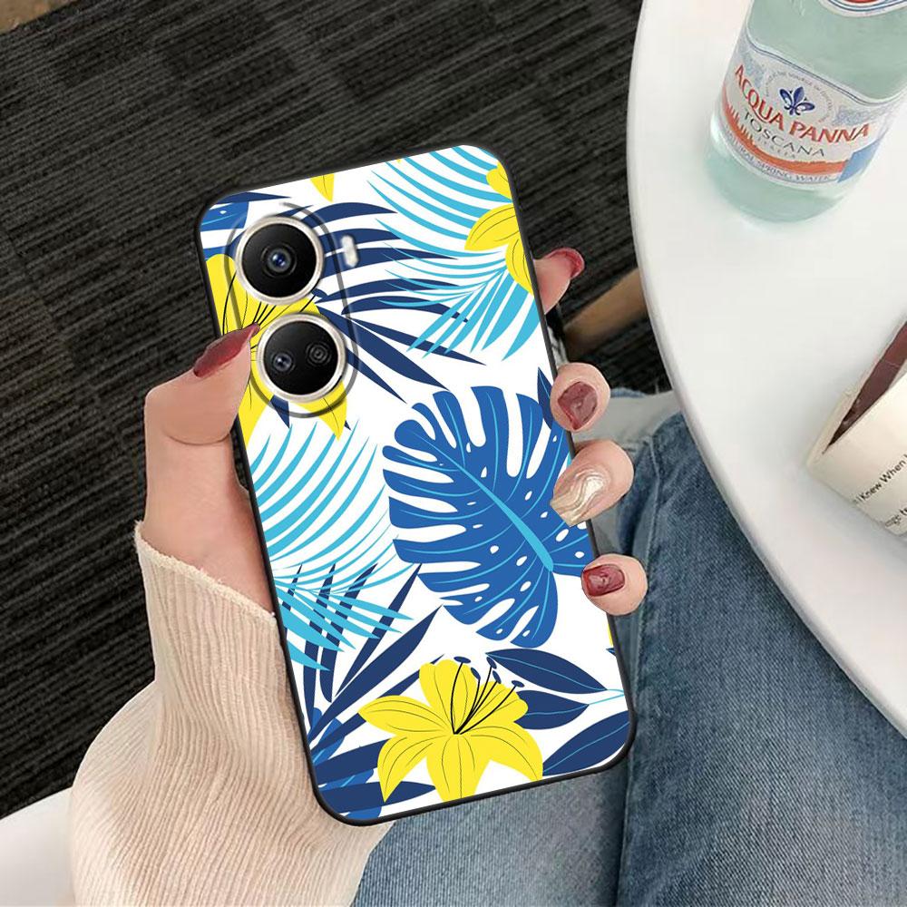 Vintage Banana Leaf Flower Phone Case For HUAWEI NOVA Y70 3I 7I 8I 9 P30 Y9 HONOR 8X 9X 20 90 X5 X6B X7A X7B X8B X9 X9B X9A Case