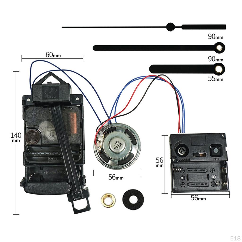 Pendulum Clock Movement Kits Making Replacement Parts Music Box Speaker