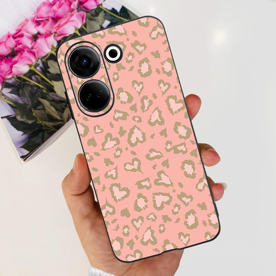 For Tecno Camon 20 Pro 4G 5G Case Cute Cat Cartoon Love Heart Liquid Silicone Shell For Tecno Camon 20 Premier Camon20 4G Funda