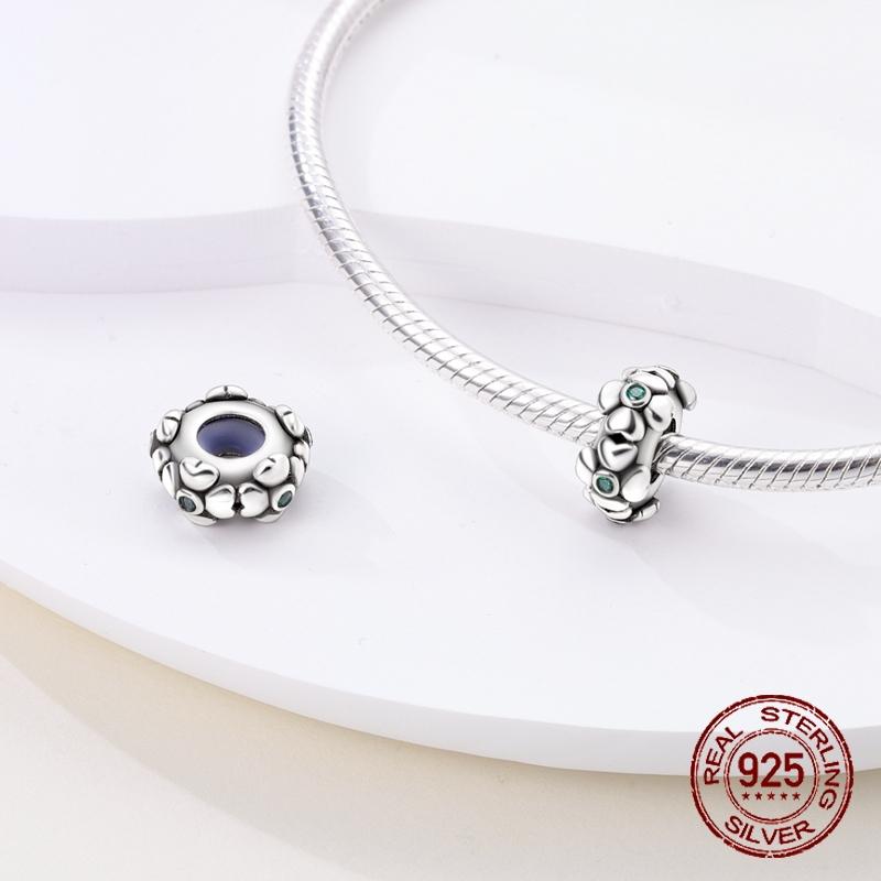 Authentic Copper Silicone Spacer Bead Bead Positioning Buckle Colored Diamond Bead Fit 4Mm Aperture Bracelets Fine DIY Style Jewelry