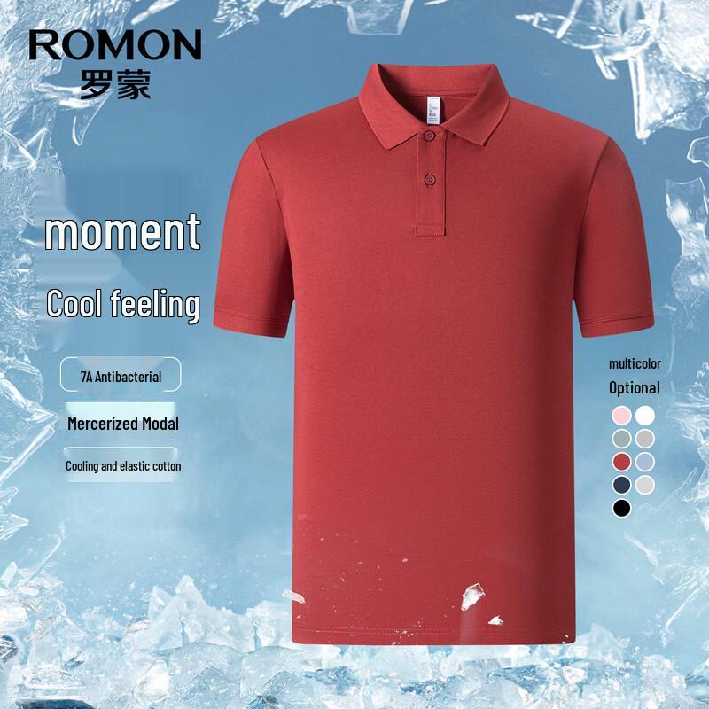 ROMON Men s 7A Antibacterial Cool-Feel Modal Polo Shirt XL / 180