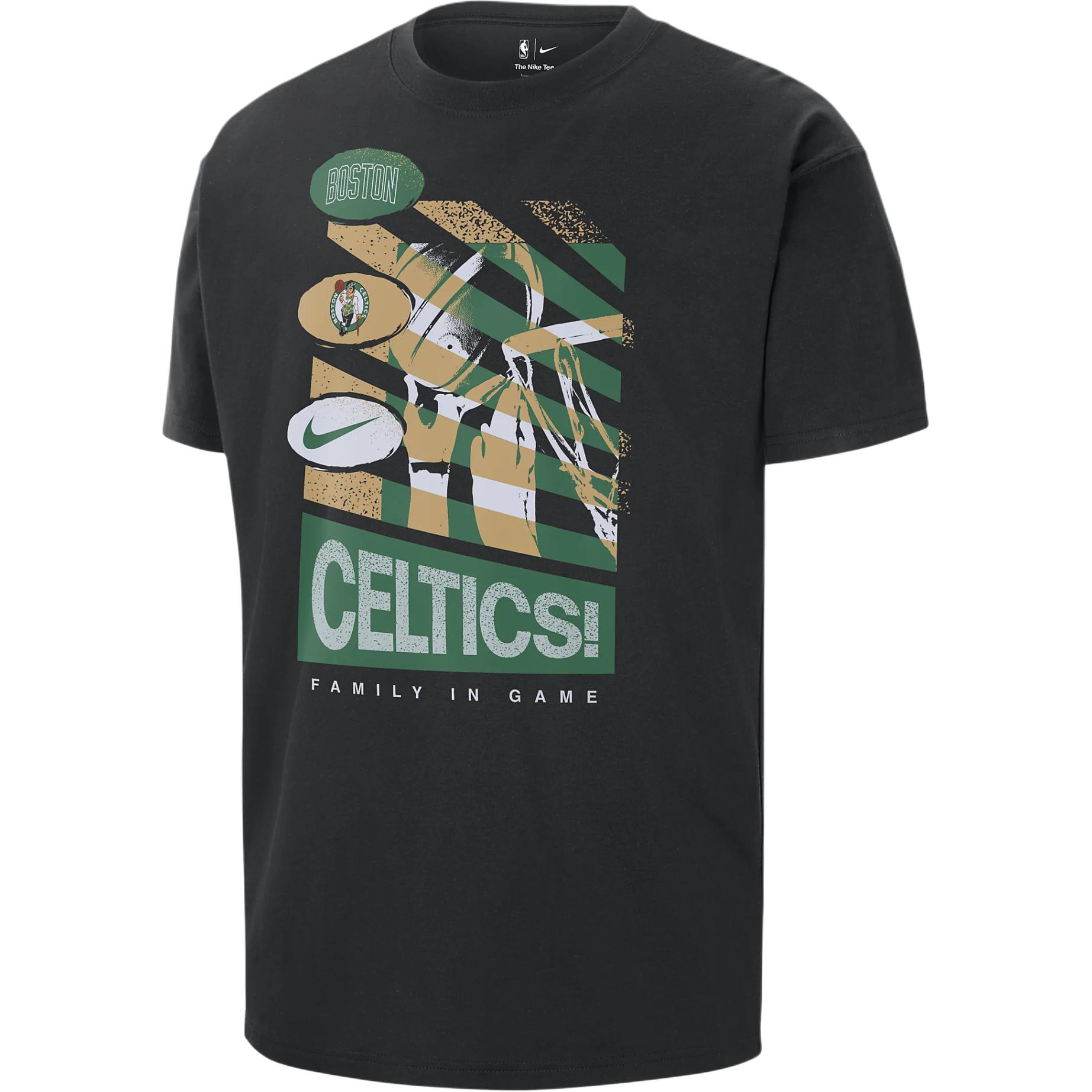 

Nike X NBA Boston Celtics Loose Fit Logo Print Pullover Short Sleeve T-Shirt Men Tops Black HF1655-010 L