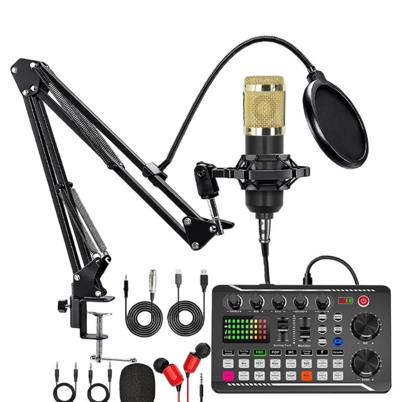 Live Sound Card Sound Mixer With Mixer Effects Voice Changer Bluetooth-compatible Mixer For Live Streaming Singing