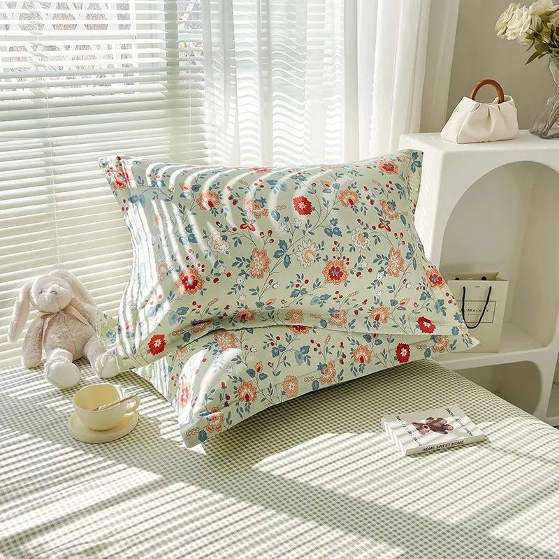100%Cotton Pillowcases Pair Pack Cotton Pillowcases for Home Use 48x74cm Pillow Case Skin-friendly Comfortable 2pcs pillowcases