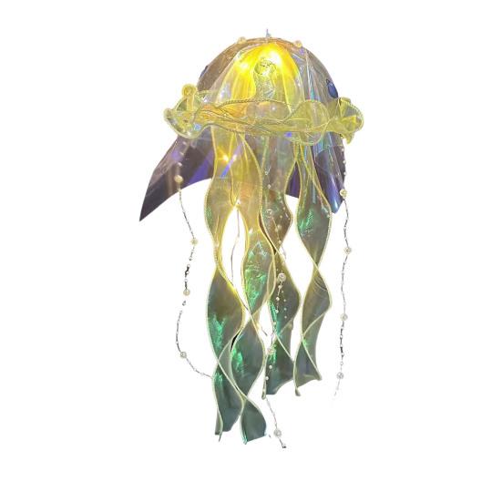 LED Night Light Gradient Jellyfish Pendant Colorful Lamp Ornament Decorative Night Lamp Gift for Friends And Children
