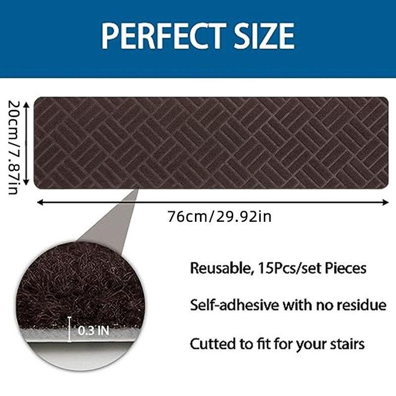 Stopnie schodowe Schody Mata antypoślizgowa Stopnie dywanowe na schody Miękka tkanina Dźwiękoszczelne maty schodowe Można prać w pralce