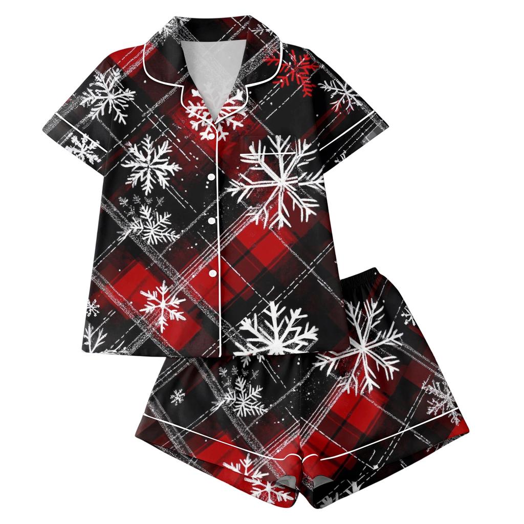 Women's Short Sleeve Shorts Set Milk Silk Brushed Fabric Two Piece Loungewear Outfit