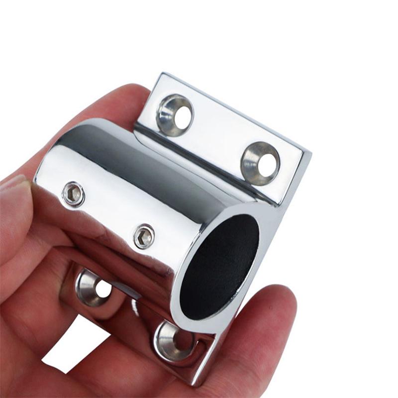 20/22/25Mm Stainless Steel Square Tube Post Base Fixation Anti Corrosion Marine Bracket For Boat Handrail Deck Rail Support