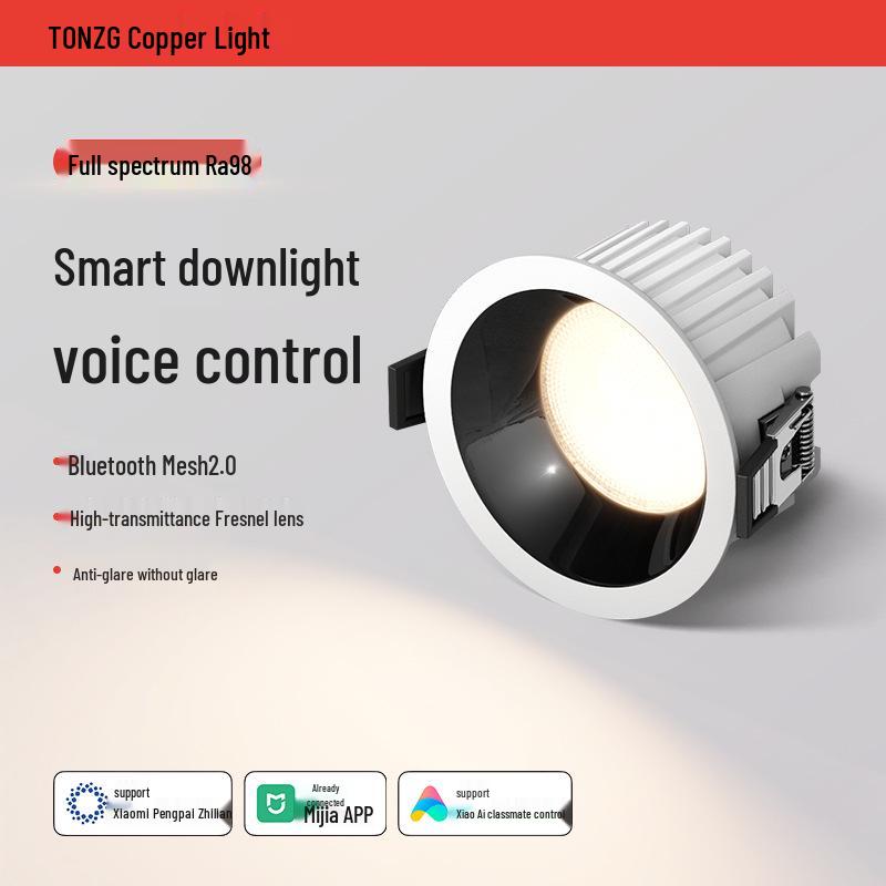 Mijia Smart LED Einbaustrahler: Bluetooth 2.0, Vollspektrum, Integrierte Deckenleuchte für Wohnzimmer