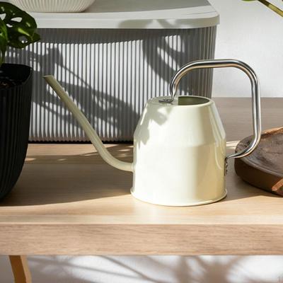 1L Watering Can Garden Pot Versatile Long Mouth Large Opening White Accessories for