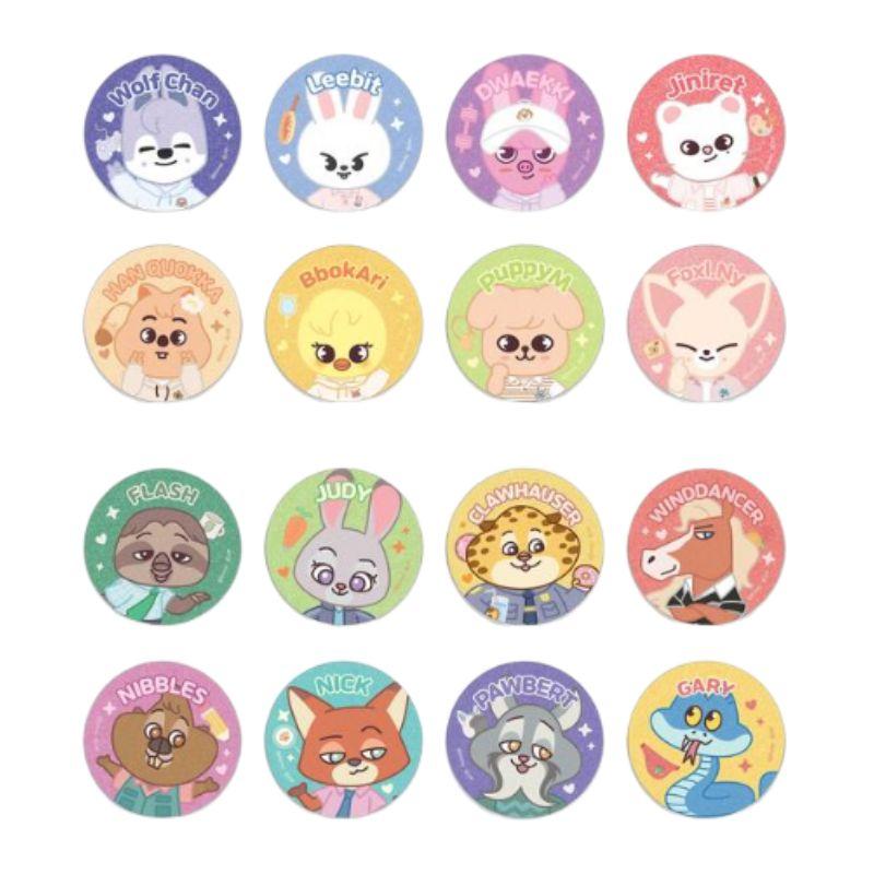 Stray Kids SKZOO ZOOTOPIA 2 Секретный блестящий значок-кан – Случайный коллекционный пин Random 1pc