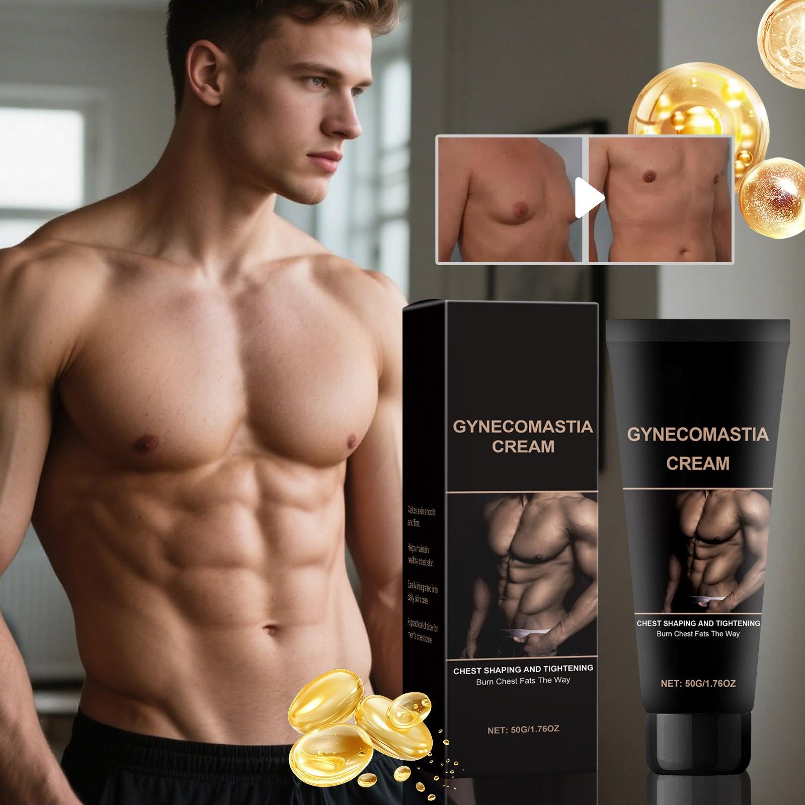 

Мужской крем для похудения груди, крем для сжигания жира на груди, подтягивающий и моделирующий крем, мужской фитнес, подчеркивающий линии One Size белый