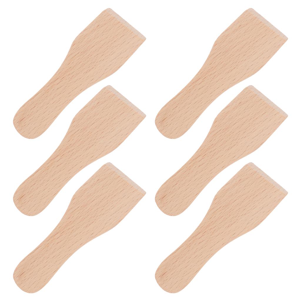 6 Pcs Jam Small Wooden Kitchen Butter Scraper Cream Practical Spatula Tool Home Utensil Heat-resistant Cheese