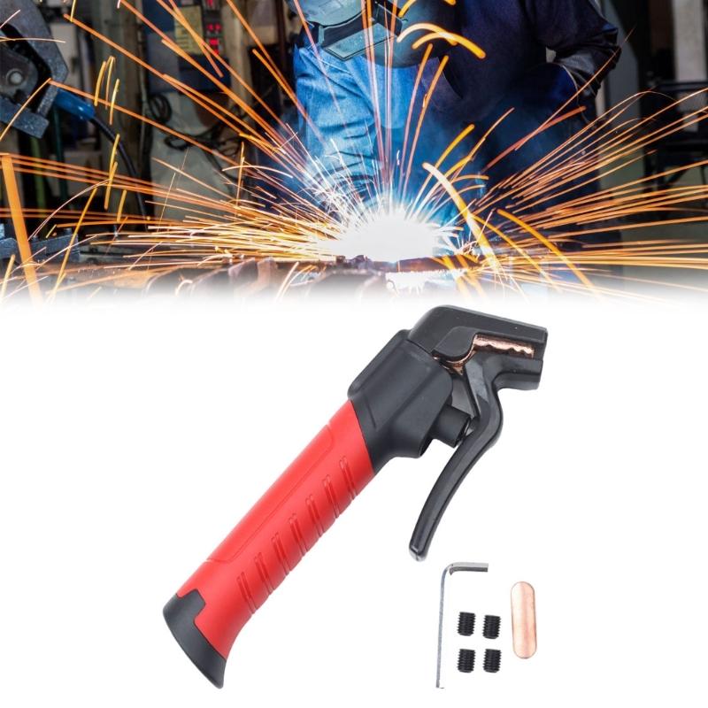 Electric Welding Clamp Heavy Duty Welding Electrode Holder Copper Electrode Clamp Holding for 2.0-3.2mm Electrodes