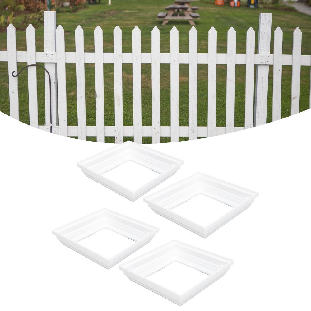 4PCS 4x4 Inch PVC Post Skirt Decorative Deck Column Cover Baluster Post Base Cover Deck