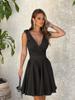 2024 European & American Women's Summer Bowknot V-neck High-waisted Dress