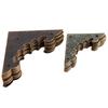 16Pcs Vintage Metal Flat Corner Protectors Decorative Furniture Guard Edge Cover w/Nails for Jewelry Box Case Gift Box 40mm/58mm
