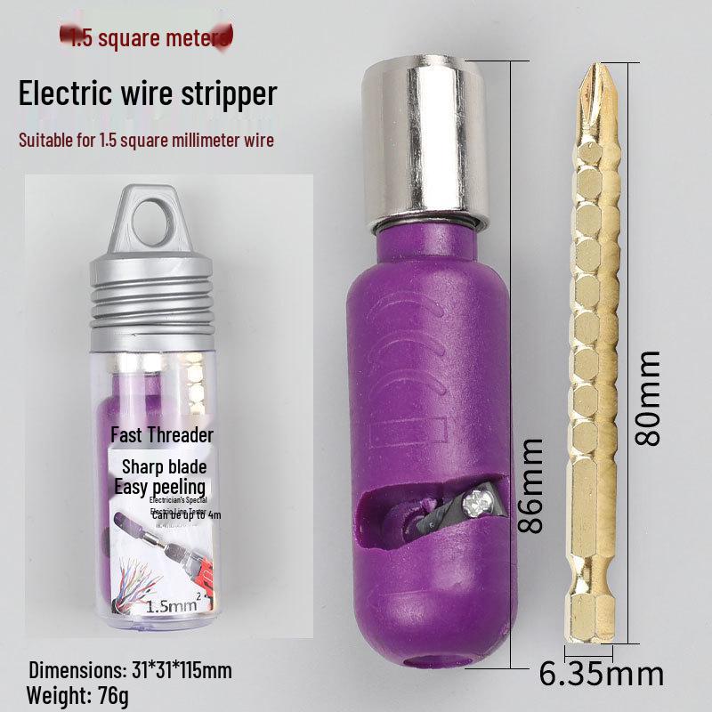 Electrician's Lightweight Portable Wire Stripper Drill for Fast Cable Peeling