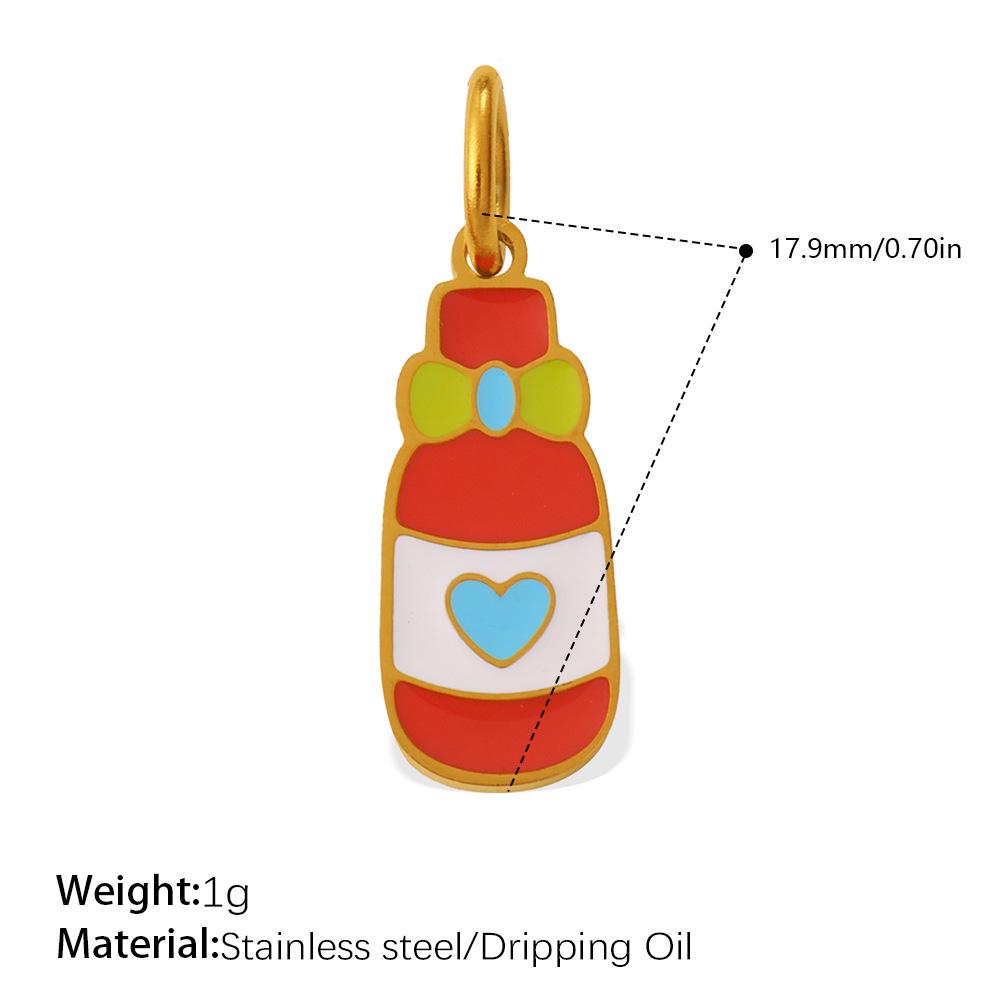 Colorful Enamel Beverage Pendant - Sweet Girl Fashion Jewelry