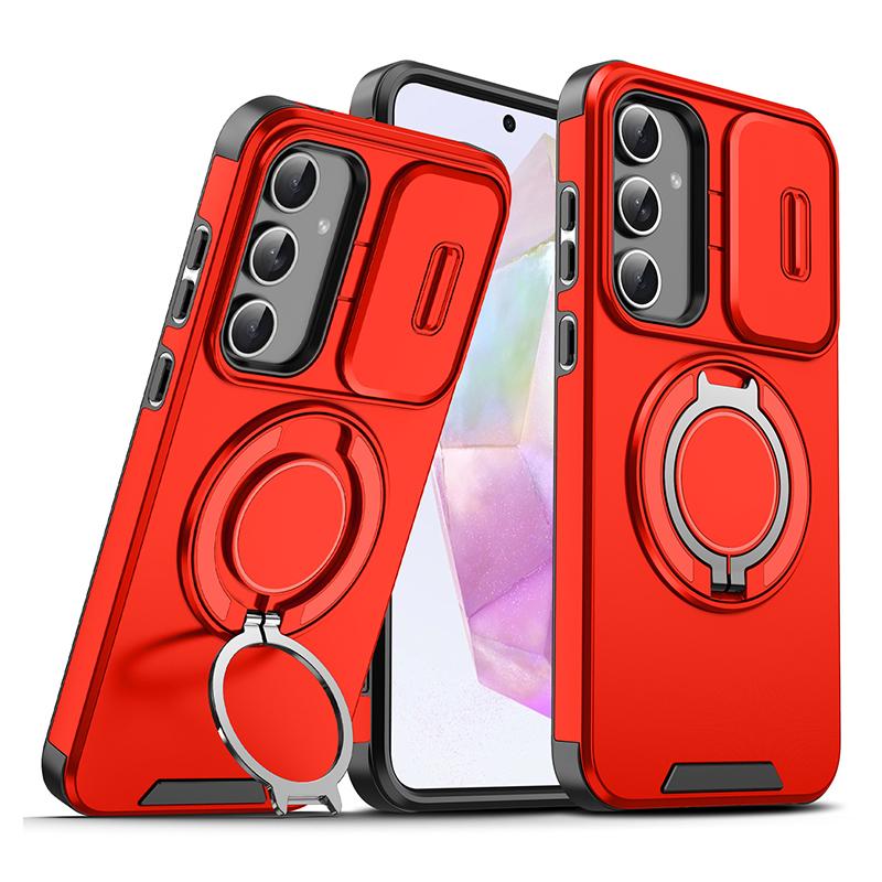 Magnetic Phone Case For Samsung Galaxy A55 A56 A36 A26 A54 A14 A35 A25 A15 A16 5G Folding Bracket Slide Camera Protection Cover