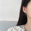 Stainless Steel Chain Tassel Earrings: Light Luxury Bean and Round Ball Studs, Versatile and Exquisite Ear Jewelry