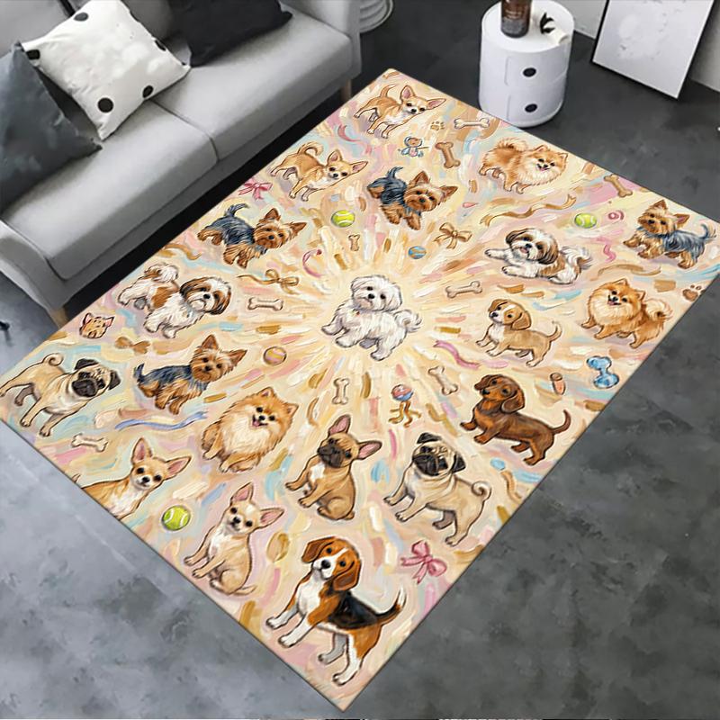 2025 New Cute puppy Carpet Rug for Living Room Bedroom Home Sofa Decoration,Kids play Non-slip Floor Mat