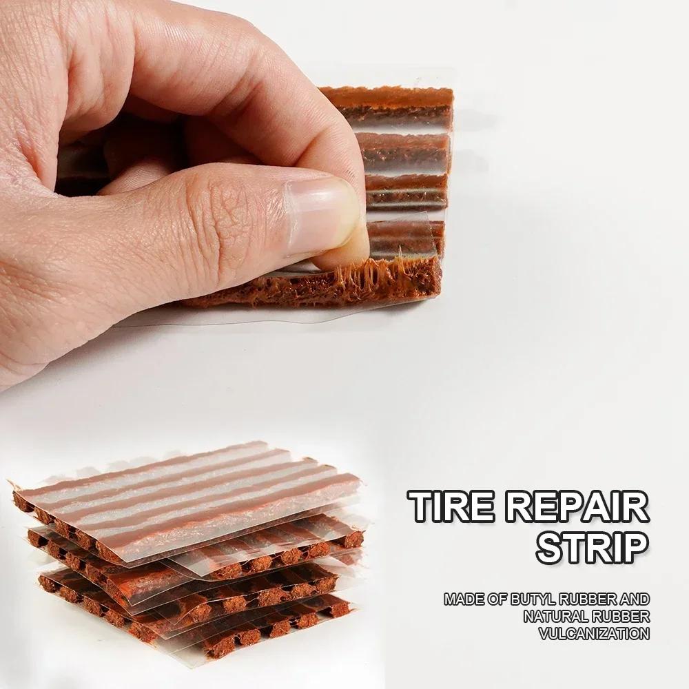 5-100PCS Car Tire Repair Tools Kit with Rubber Strips Tubeless Tyre Puncture Studding Plug Set for Truck Motorcycle Auto