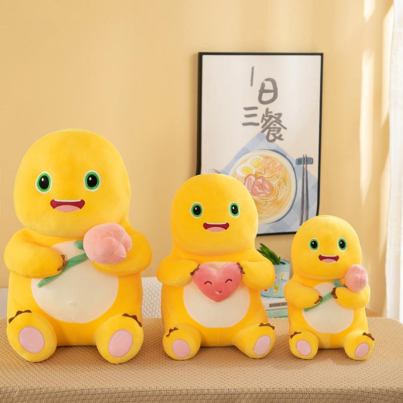 Year of the Dragon Heart Plush: Cartoon Flowers Milk Dragon Toy - Birthday Gift and Sleep Companion for Girls