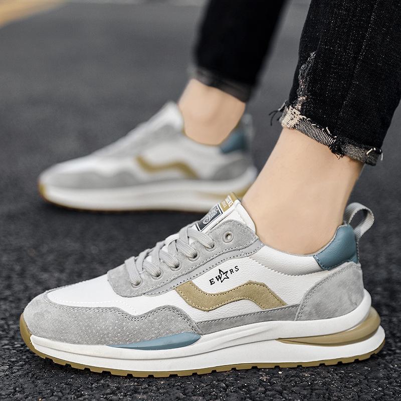 

2024 new men s shoes summer mesh breathable non-slip sports running trend versatile men s casual Forrest Gump tide shoes 44 сірий колір