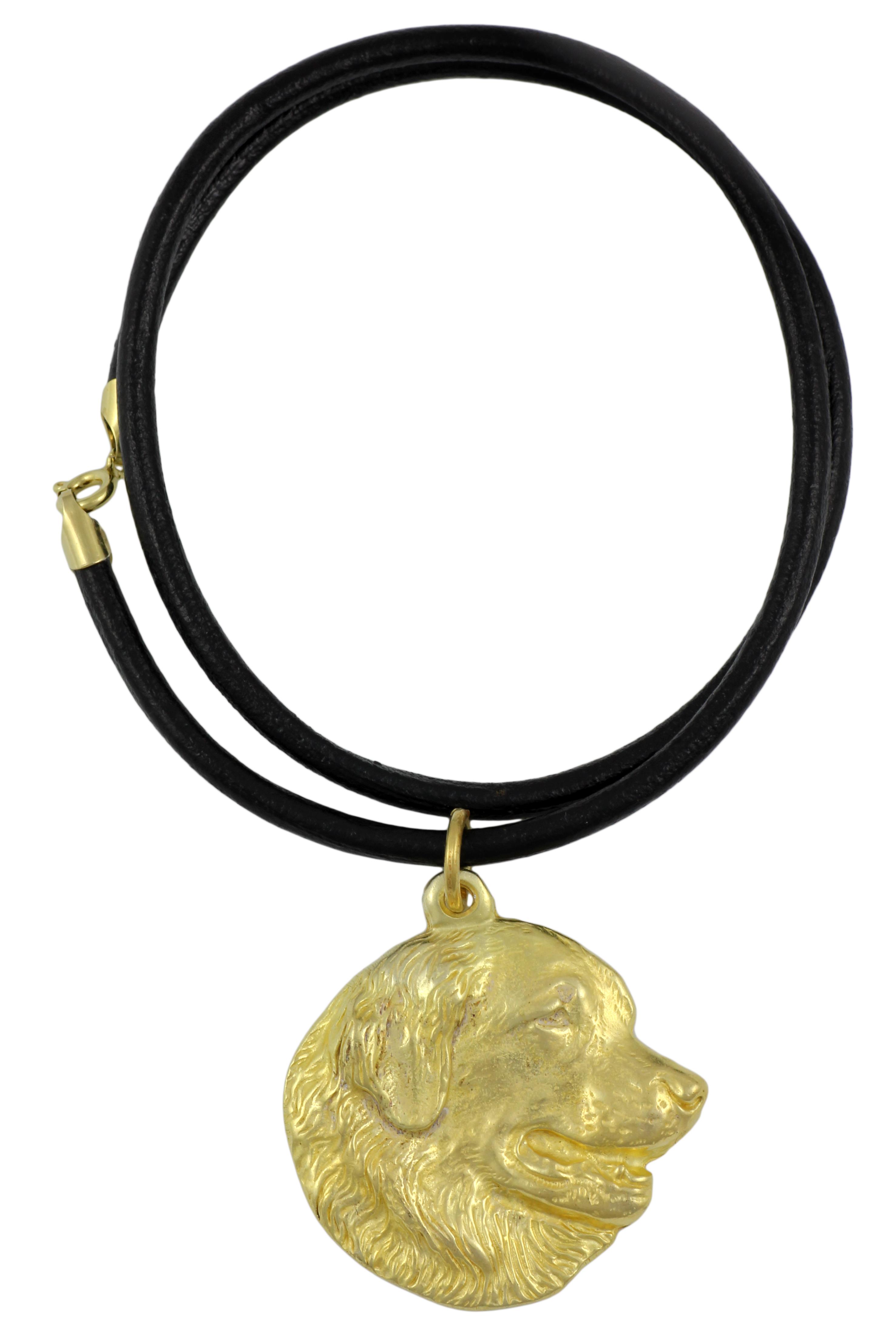 

Leonberger - necklace with a dog in a gift box, gold-plated pendant for a dog lover, striking jewelry by Art-Dog