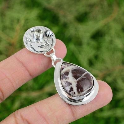 Coconut Jasper Pendant 925 Sterling Silver Pendant Genuine Gemstone Pendant Handmade Jewelry Anniversary Gifts