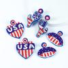 Popular USA Independence Day Earrings, Creative Hand-woven Rice Bead Earrings Earrings