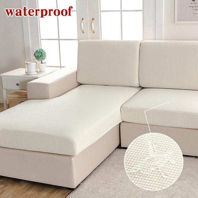 Wasserdichte Sofa-Sitzkissenbezüge Jacquard Elastisch Wohnsofa Schutzbezüge Luftstuhlabdeckungen Waschbare Abnehmbare Sofabezüge Wohnzimmer