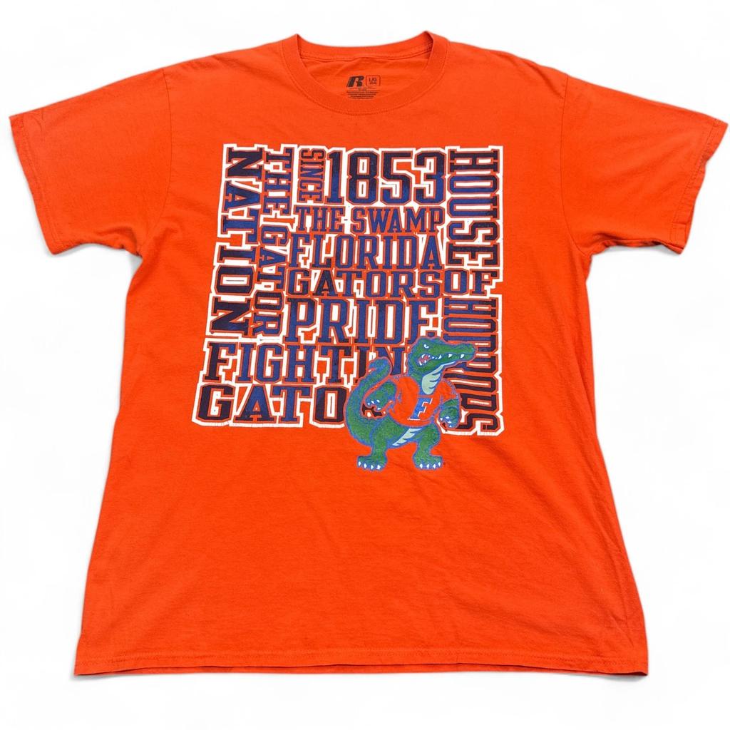 Russell Athletic Florida Gators UF T Shirt Adult Size Large Orange Vintage Style
