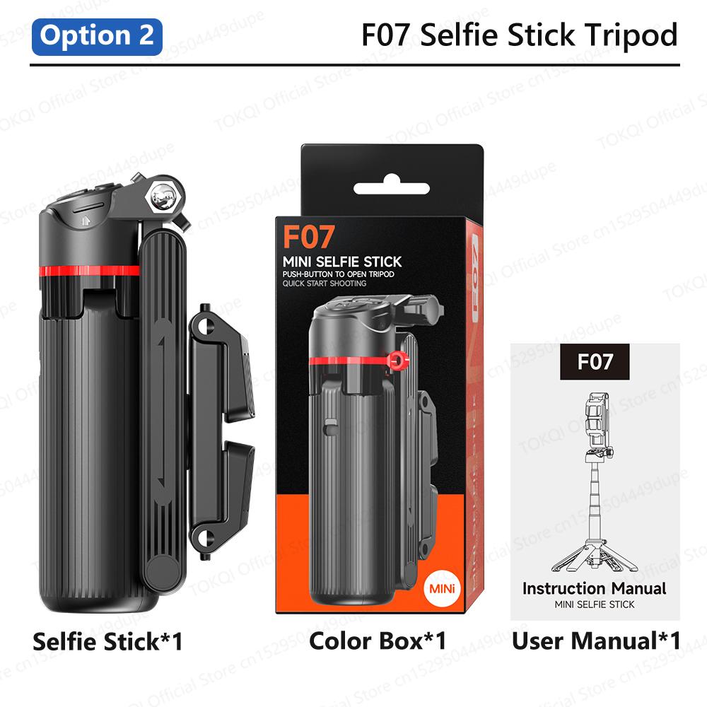 TOKQI F07 Mini Portable Selfie Stick One-Touch Pop-Up Tripod Cellphone Holde for Moible Phone Shoot with Zoom Bluetooth Remote 7