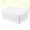 Kitchen Refrigerator Crisper Food Preservation Box 1.5L White Sealed Storage Container Transparent Drain Board Fruit Vegetable