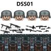 WW2 German STG44 MP40 PZB39 98K Figures Building Blocks Army Soldiers Infantry M35 Helmet Military Weapons Bricks Toys Kids