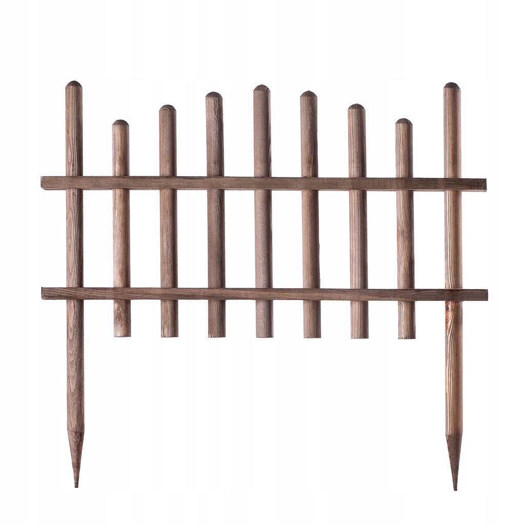 KADAX Hagegjerde Tre Palisade Hagekant 60x35cm Furu