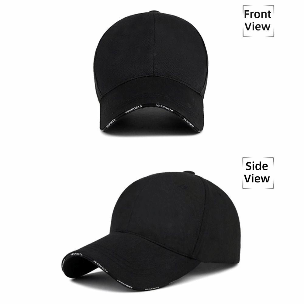 New Adjustable Baseball Hat Unisex Black White Sun Hat Baseball Cap Spring Summer