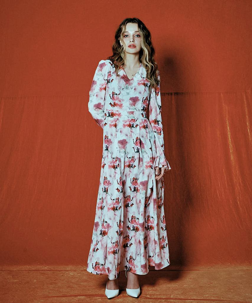 VIA LACTEA Floral Maxi Dress