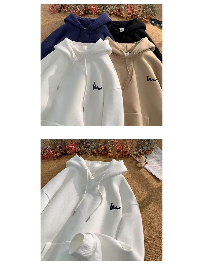 Men's Heavyweight Loose Fit Hoodie - Autumn/Winter 2024 American Style Sweatshirt Jacket, 250g