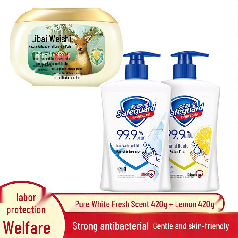 Safeguard Hand Wash & Liby Laundry Pods Set