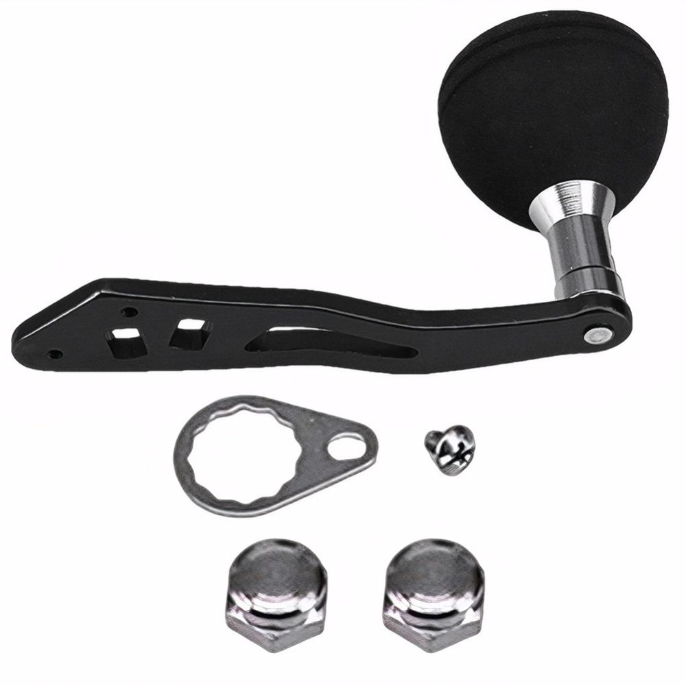 Aluminum Alloy Fishing Reel Handle EVA Oval Metal Rocker Spinning Reel Grip Rotatable Arm Grip Baitcasting Reel Handle