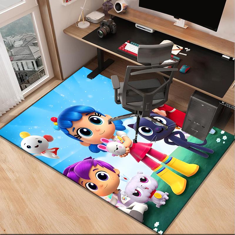 Rainbow Kingdom Adventure Office Rug Chair Mat, Game Carpet, Suitable for Front Door, Bedroom, Living Room, Desk, Holiday Gift